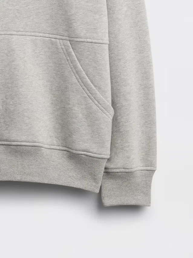 Vintagesoft-sweatshirt med rund hals og lomme for barn
