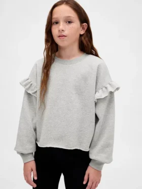 Vintagesoft-sweatshirt med volanger for barn