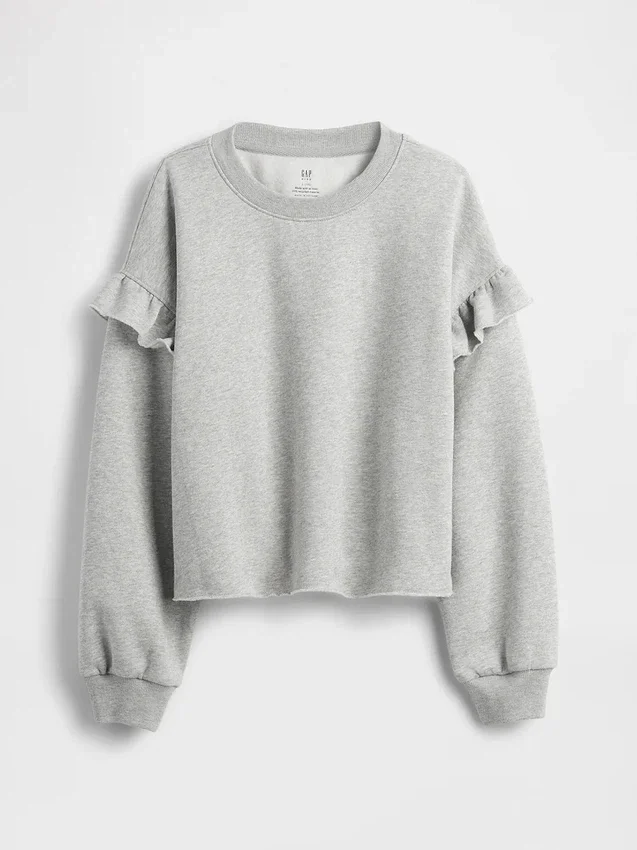 Vintagesoft-sweatshirt med volanger for barn