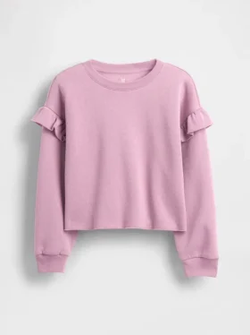 Vintagesoft-sweatshirt med volanger for barn
