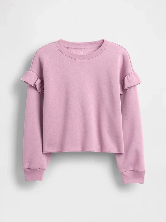 Vintagesoft-sweatshirt med volanger for barn