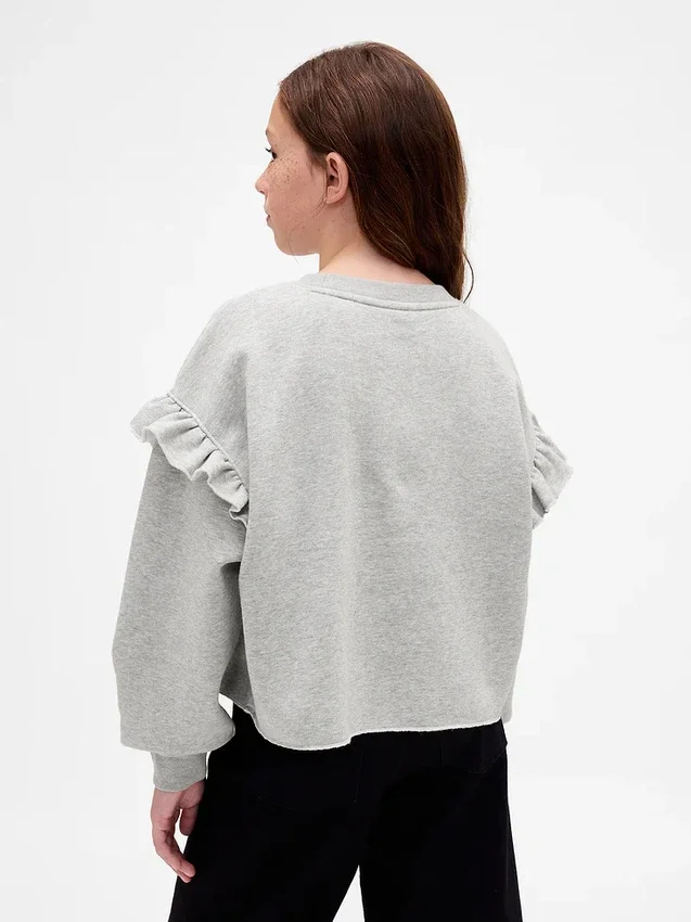 Vintagesoft-sweatshirt med volanger for barn