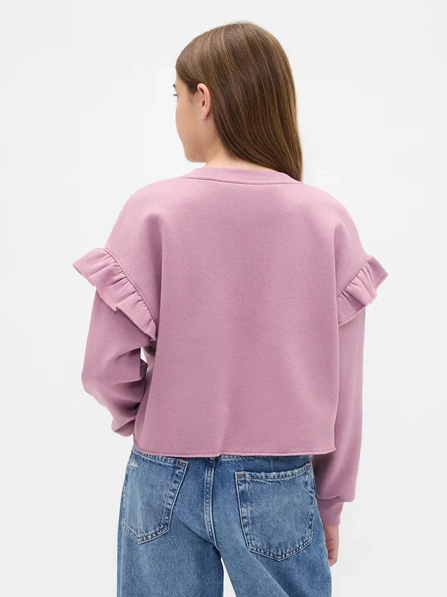 Vintagesoft-sweatshirt med volanger for barn