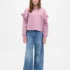 Vintagesoft-sweatshirt med volanger for barn