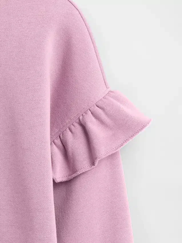Vintagesoft-sweatshirt med volanger for barn