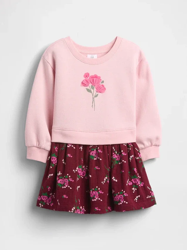 Vintagesoft-sweatshirtkjole for Baby og Småbarn
