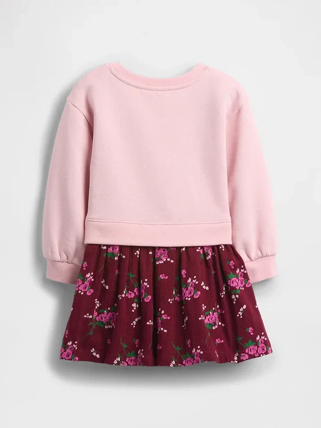 Vintagesoft-sweatshirtkjole for Baby og Småbarn