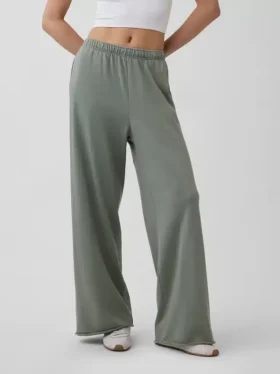 Vintagesoft Terry-joggebukse med vide ben