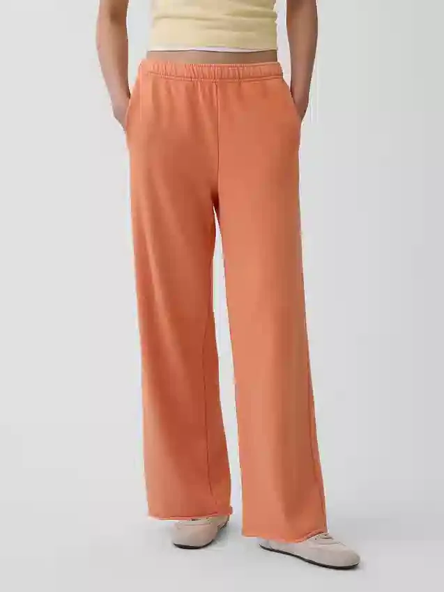 Vintagesoft Terry-joggebukse med vide ben