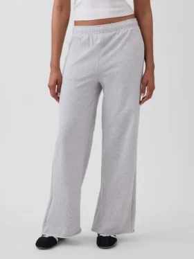 Vintagesoft Terry-joggebukse med vide ben