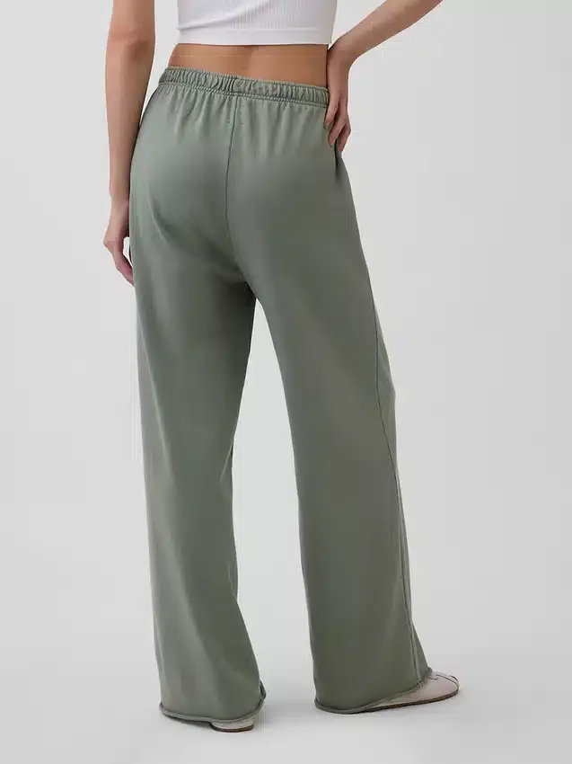 Vintagesoft Terry-joggebukse med vide ben