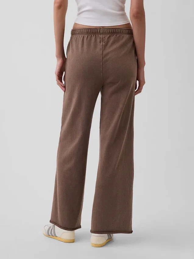 Vintagesoft Terry-joggebukse med vide ben