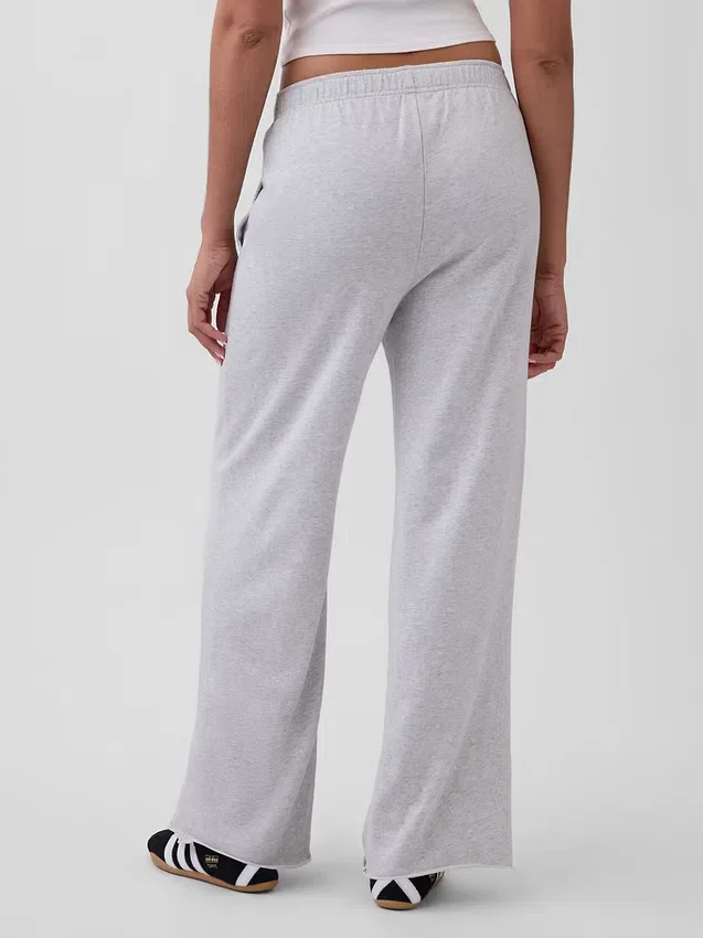 Vintagesoft Terry-joggebukse med vide ben