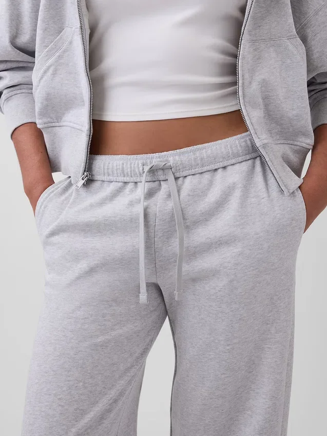 Vintagesoft Terry-joggebukse med vide ben