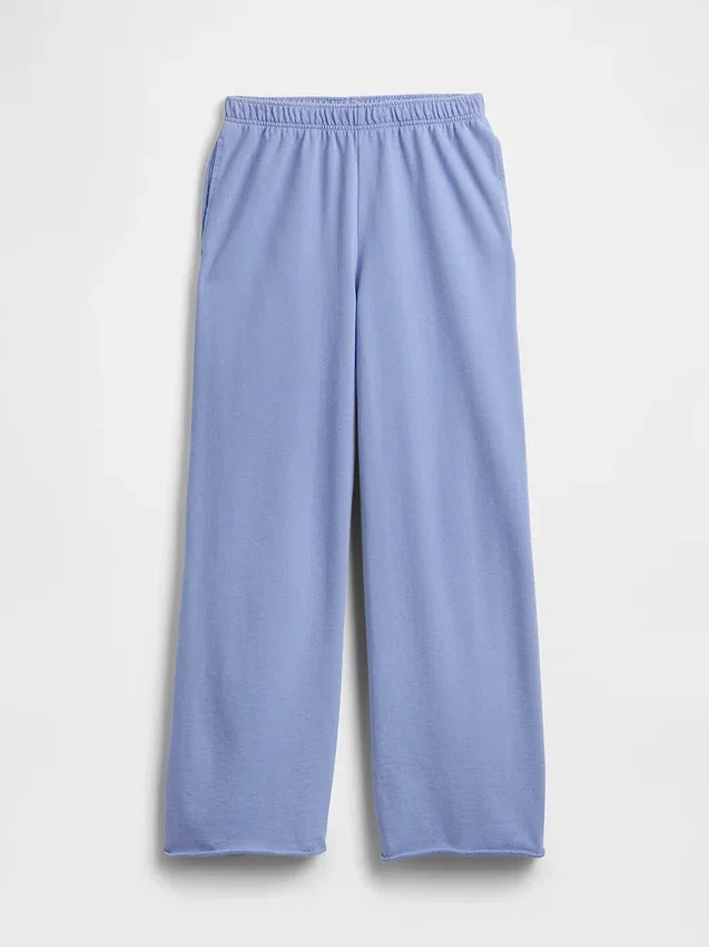 Vintagesoft Terry-joggebukse med vide ben