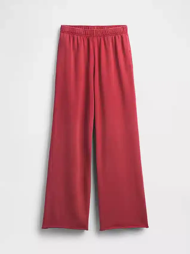 Vintagesoft Terry-joggebukse med vide ben