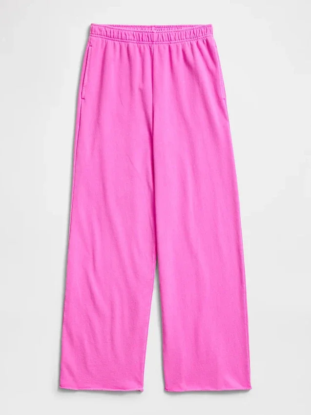 Vintagesoft Terry-joggebukse med vide ben