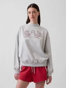 Vintagesoft Terry Oversized Mockneck Logo-genser