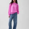 Vintagesoft Terry Oversized Mockneck Logo-genser