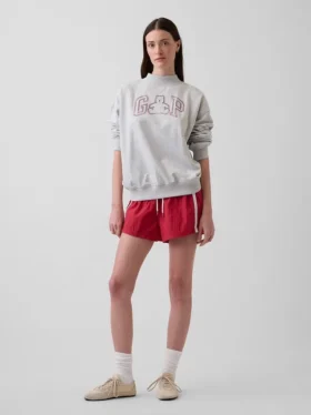 Vintagesoft Terry Oversized Mockneck Logo-genser