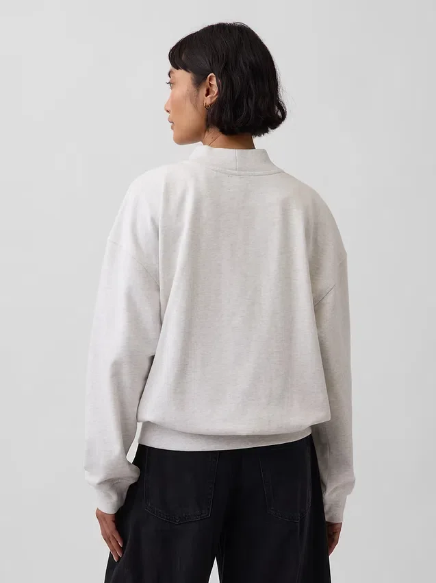 Vintagesoft Terry Oversized Mockneck Logo-genser