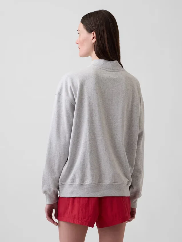 Vintagesoft Terry Oversized Mockneck Logo-genser
