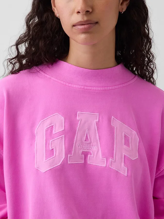 Vintagesoft Terry Oversized Mockneck Logo-genser