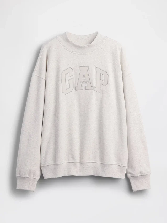 Vintagesoft Terry Oversized Mockneck Logo-genser