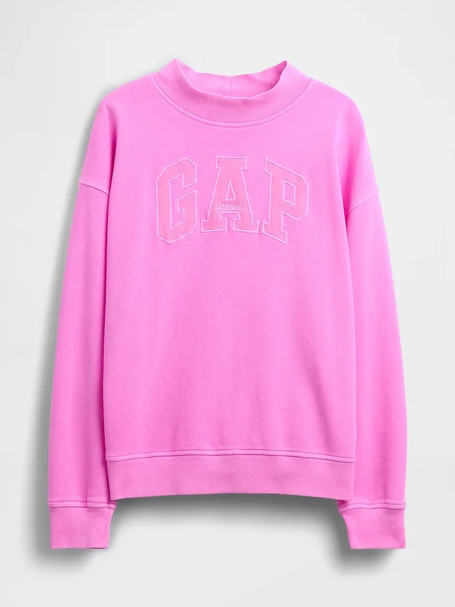 Vintagesoft Terry Oversized Mockneck Logo-genser