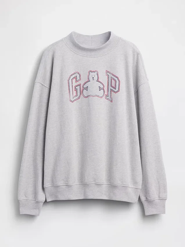 Vintagesoft Terry Oversized Mockneck Logo-genser
