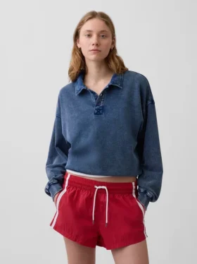 Vintagesoft Terry oversized polosweatshirt