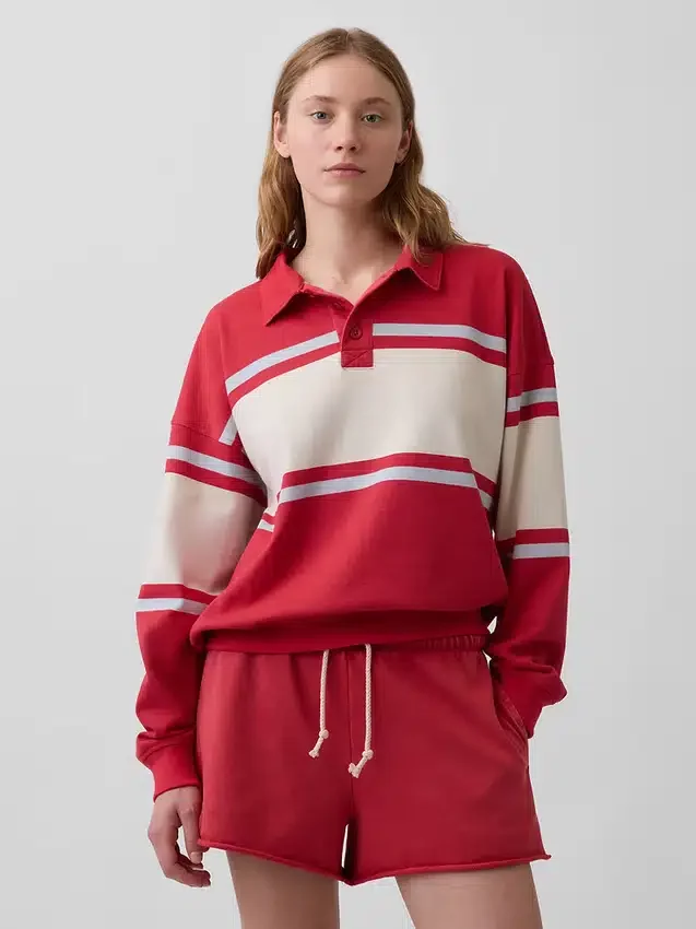 Vintagesoft Terry oversized polosweatshirt