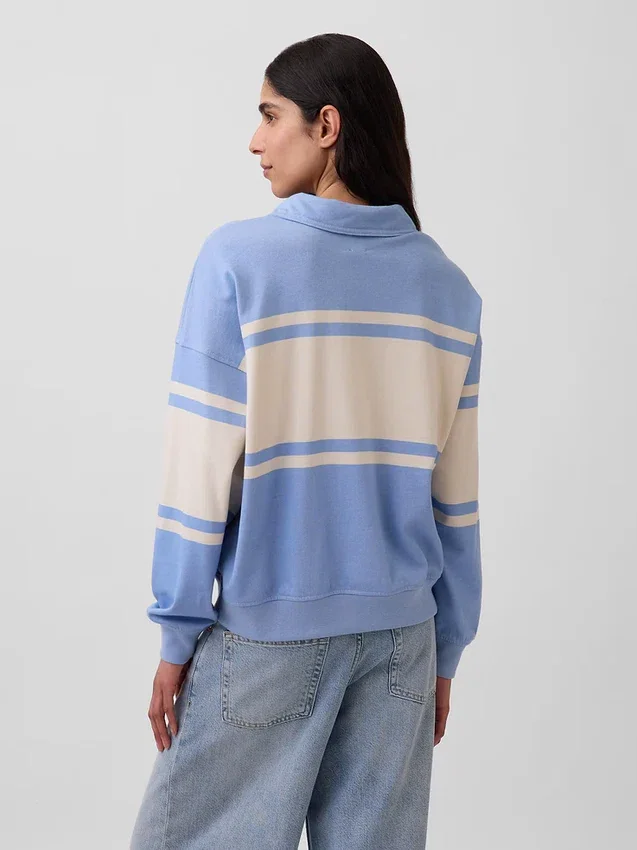Vintagesoft Terry oversized polosweatshirt