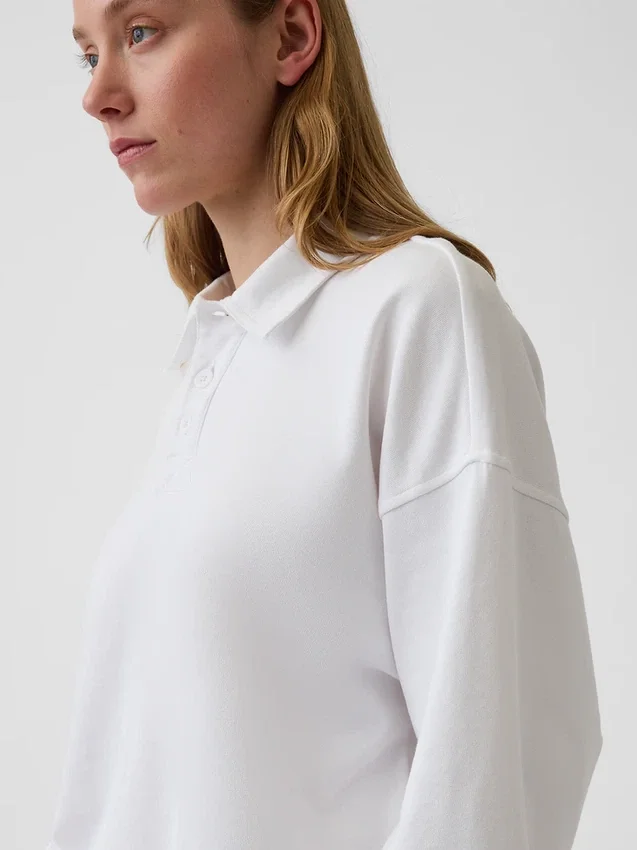 Vintagesoft Terry oversized polosweatshirt