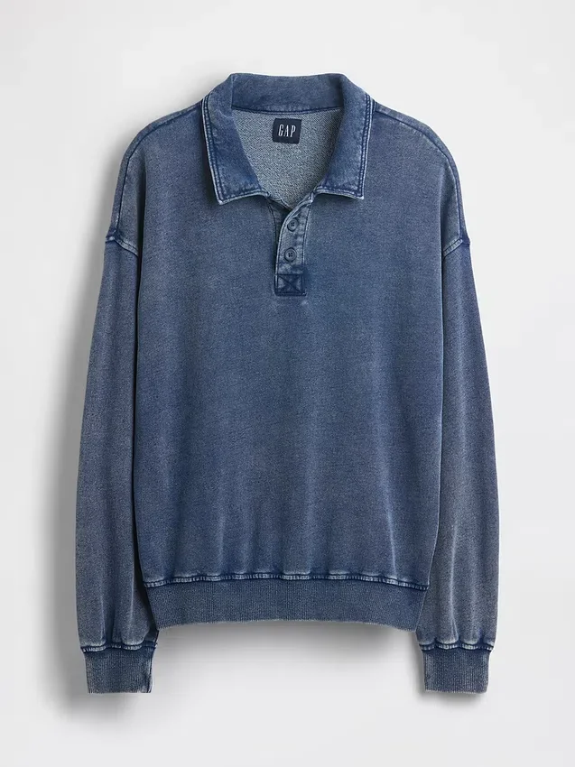 Vintagesoft Terry oversized polosweatshirt