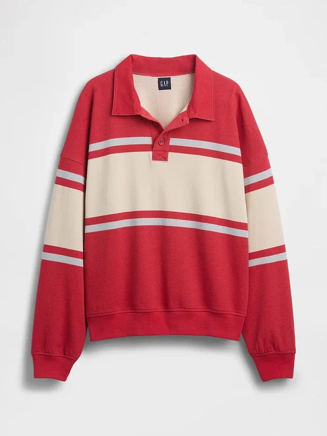 Vintagesoft Terry oversized polosweatshirt