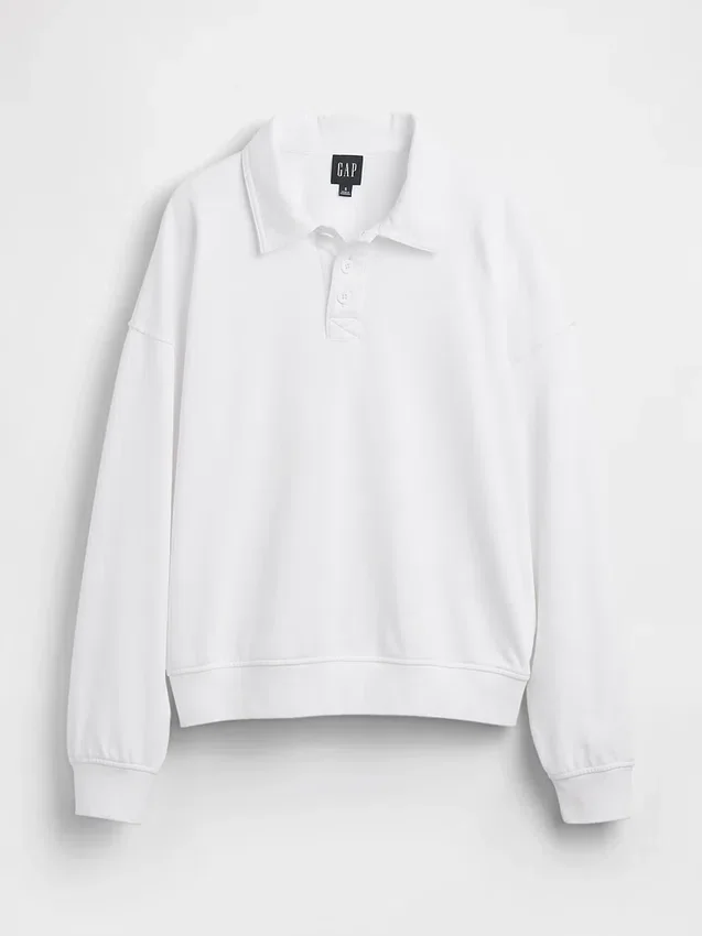 Vintagesoft Terry oversized polosweatshirt