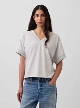 Vintagesoft Terry Oversized V-hals-genser