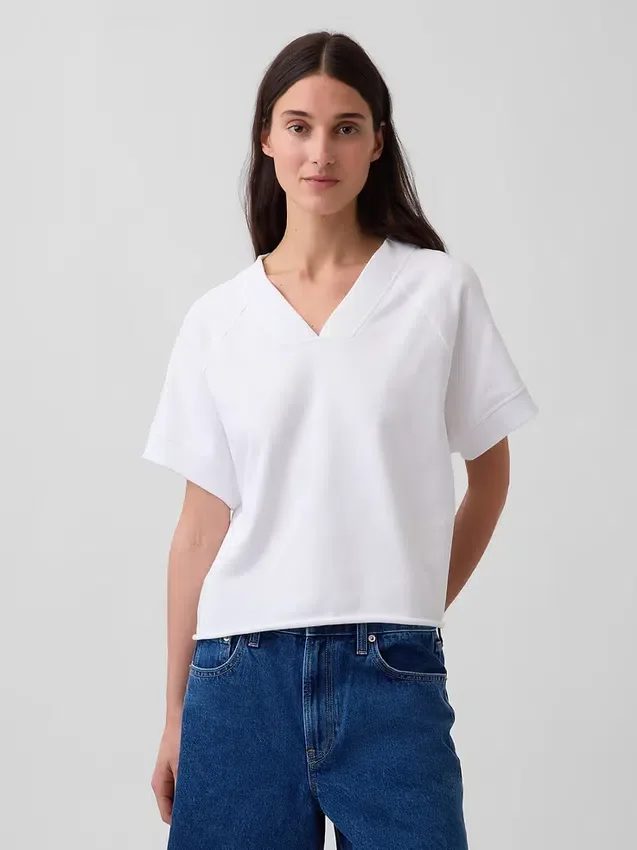 Vintagesoft Terry Oversized V-hals-genser
