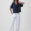 Vintagesoft Terry Oversized V-hals-genser
