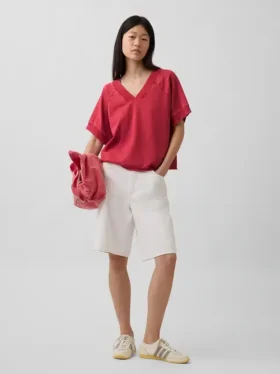 Vintagesoft Terry Oversized V-hals-genser