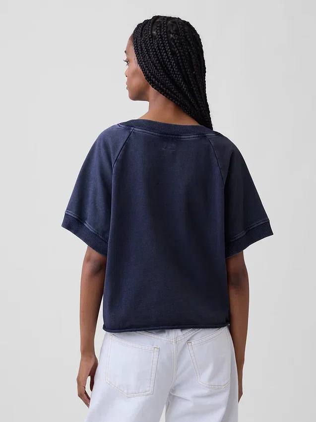 Vintagesoft Terry Oversized V-hals-genser