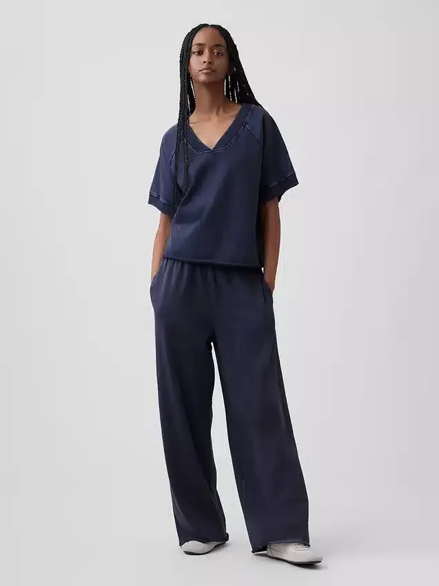 Vintagesoft Terry Oversized V-hals-genser