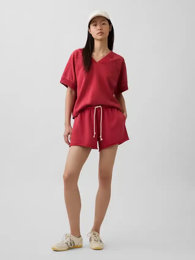 Vintagesoft Terry Oversized V-hals-genser
