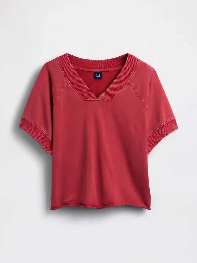 Vintagesoft Terry Oversized V-hals-genser
