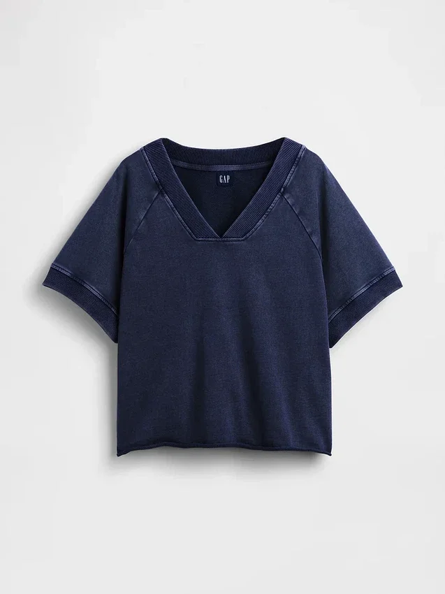 Vintagesoft Terry Oversized V-hals-genser