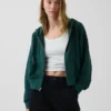 Vintagesoft Terry Oversized Wedge Zip-hettegenser