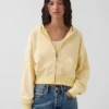 Vintagesoft Terry Oversized Wedge Zip-hettegenser