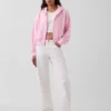 Vintagesoft Terry Oversized Wedge Zip-hettegenser
