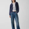 Vintagesoft Terry Oversized Wedge Zip-hettegenser